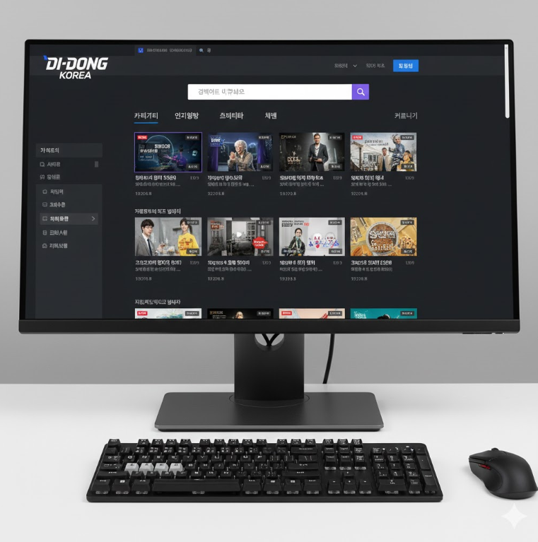 di동코리아 사이트 구조 예시